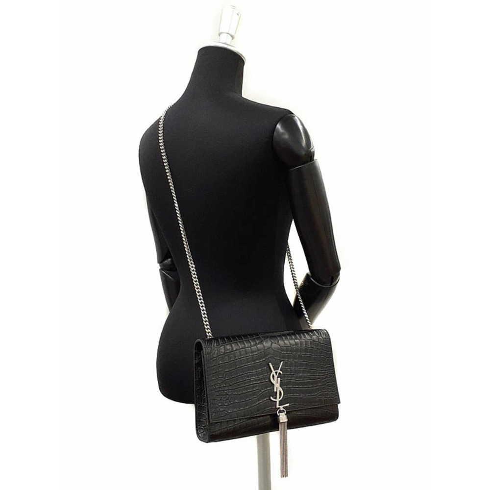 SAINT LAURENT PARIS Kate Monogram Satchel Chain Shoulder Bag - Picture 9 of 9